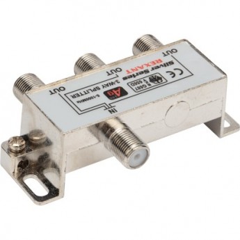 Делитель антенный REXANT F-типа на 3 TV + F-разъемы 5-1000 МГц Делитель антенный REXANT F-типа на 3 TV + F-разъемы 5-1000 МГц