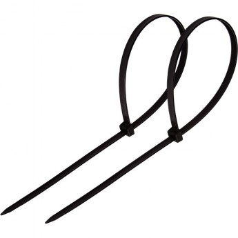 Хомут-стяжка REXANT кабельная нейлоновая 250x4.8 мм черная, 100 шт. Хомут-стяжка REXANT кабельная нейлоновая 250x4.8 мм черная, 100 шт.