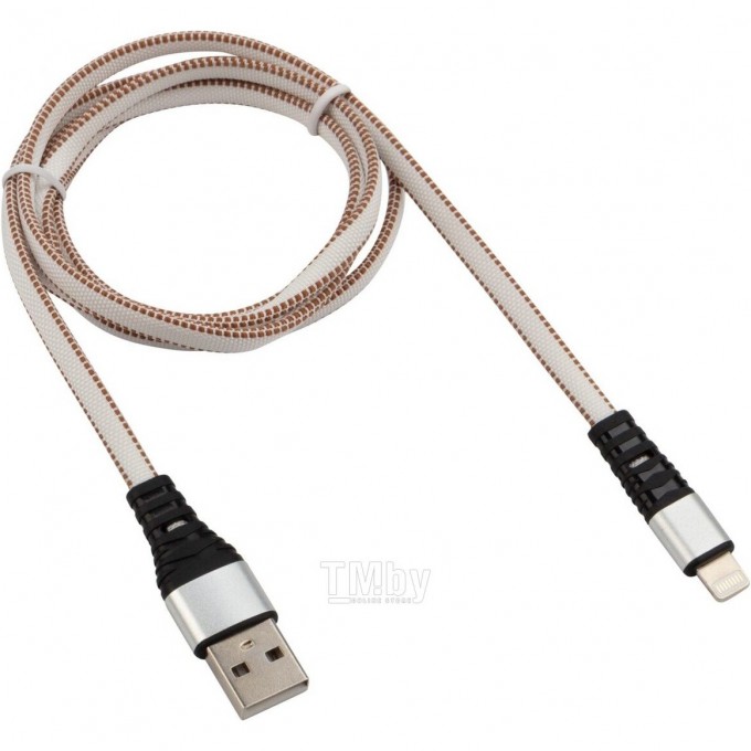 Кабель REXANT USB-Lightning 2.4 A, 1 м, белая нейлоновая оплетка 18-7056 Кабель REXANT USB-Lightning 2.4 A, 1 м, белая нейлоновая оплетка 18-7056