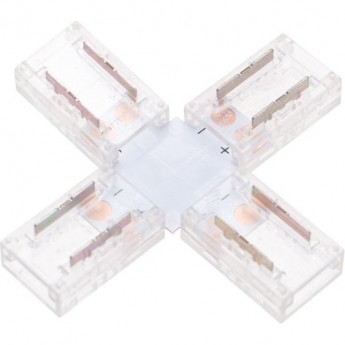 Коннектор REXANT Х-образный для одноцветной светодиодной ленты СОВ 8мм Коннектор REXANT Х-образный для одноцветной светодиодной ленты СОВ 8мм