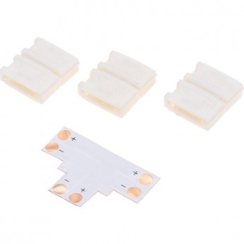 Коннектор REXANT T-образный для светодиодной ленты SMD 10мм Коннектор REXANT T-образный для светодиодной ленты SMD 10мм