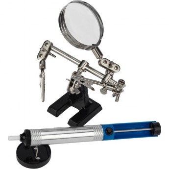 Набор для пайки REXANT К22 вспомогательный («Третья рука», подставка, экстрактор)