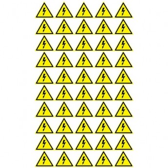 Наклейка REXANT знак электробезопасности «Опасность поражения электротоком» 25х25х25 мм 100 шт. Наклейка REXANT знак электробезопасности «Опасность поражения электротоком» 25х25х25 мм 100 шт.