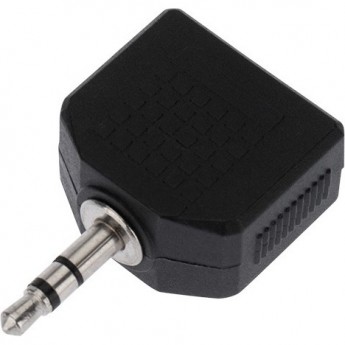 Переходник REXANT 3,5мм стерео штекер - 2 гнезда 3,5мм стерео, пластик