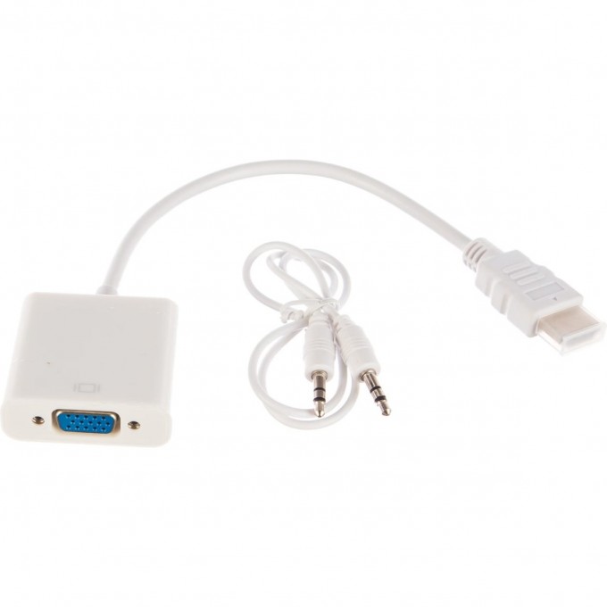 Переходник REXANT штекер HDMI - гнездо VGA, провод + шнур стерео 3,5мм 17-6936 Переходник REXANT штекер HDMI - гнездо VGA, провод + шнур стерео 3,5мм 17-6936