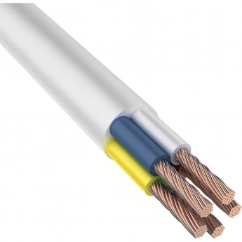 Провод REXANT ПВС 5x6.0 мм² соединительный белый 50 м Провод REXANT ПВС 5x6.0 мм² соединительный белый 50 м