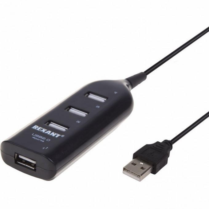 Разветвитель REXANT USB 2.0 на 4 порта 18-4105 Разветвитель REXANT USB 2.0 на 4 порта 18-4105