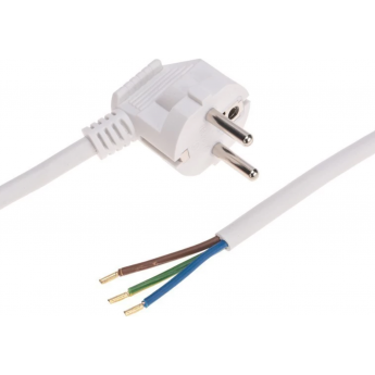 Шнур электрический REXANT с вилкой ПВС 3х1,5 мм2 2м, белый Шнур электрический REXANT с вилкой ПВС 3х1,5 мм2 2м, белый