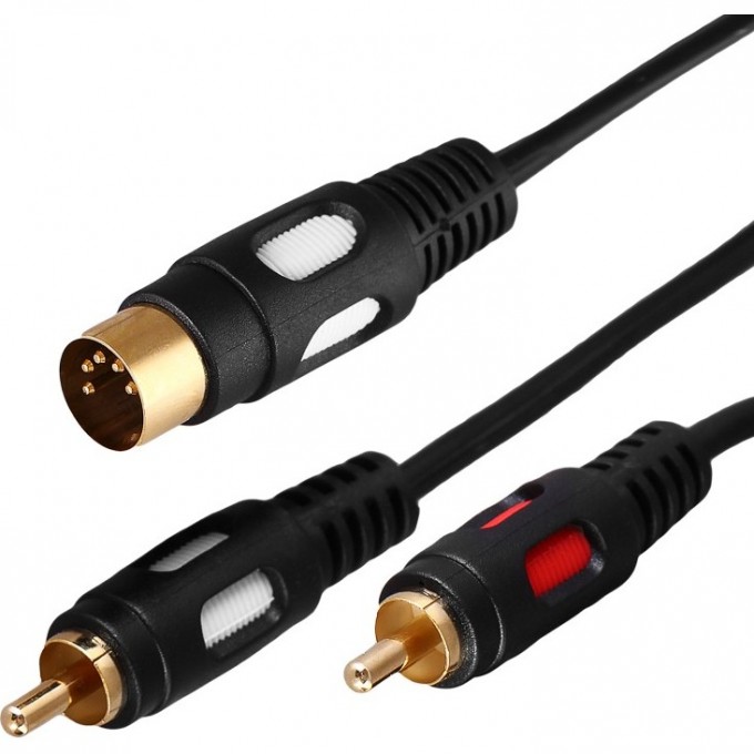 Шнур REXANT DIN 5 Pin - 2 RCA, 1,5м (GOLD) 17-2512 Шнур REXANT DIN 5 Pin - 2 RCA, 1,5м (GOLD) 17-2512