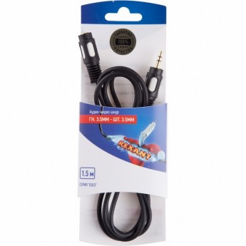 Шнур REXANT стерео гнездо 3.5 мм - стерео штекер 3.5 мм 1.5m Шнур REXANT стерео гнездо 3.5 мм - стерео штекер 3.5 мм 1.5m