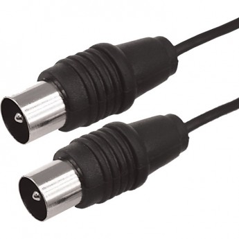 ВЧ кабель REXANT ТВ штекер - ТВ штекер, длина 5 метров, черный ВЧ кабель REXANT ТВ штекер - ТВ штекер, длина 5 метров, черный